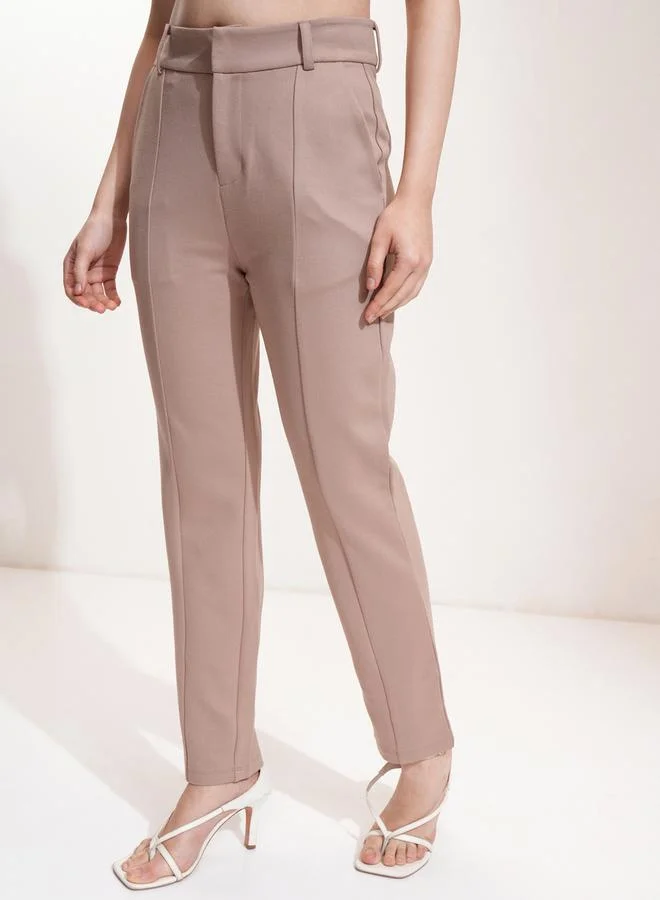 Tokyo Talkies Mid Rise Tapered Fit Trousers by Styli
