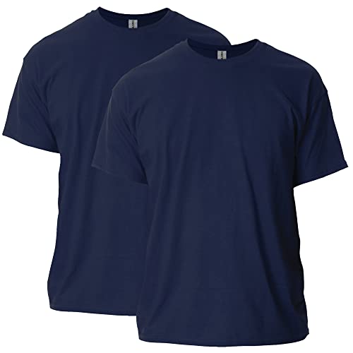 Gildan Adult Ultra Cotton T-Shirt, Style G2000, Multipack, Navy (2-Pack), 3X-Large - Image 1