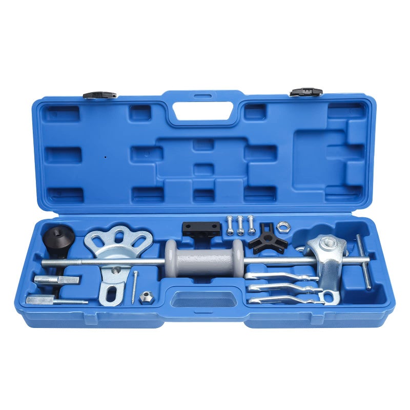 Generic FreeTec 17-Piece Wheel Hub Puller Wheel Hub Puller Set Wheel Bearing Tool with Slide Hammer  - Image 1