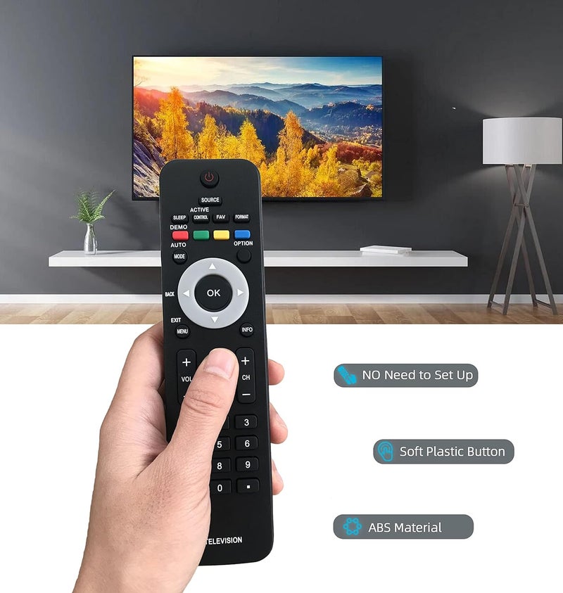 BOMAZ New Replacement Remote Control for Philips TV 32PFL3505D/F7 37HFL5560D/27 40PFL4707 40PFL4707/F7 42PFL3704D/F7 50PFL3707/F7 - Image 2