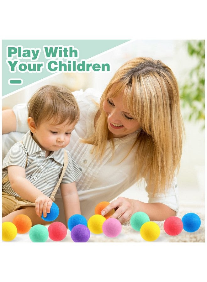 سندير 100 قطعة من كرات الإسفنج الصغيرة بكميات كبيرة للأطفال، كرات إسفنجية ناعمة وخفيفة الوزن، كرات لعب متنوعة لحفلات أعياد الميلاد وهدايا عيد الحب وجوائز الكرنفال للفصول الدراسية، 7 ألوان - Image 5
