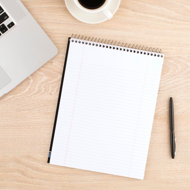 Cambridge Spiral Notebook, College Ruled Paper, 8-1/2" x 11", 70 Sheets, Top Bound, Navy (59882) - Image 2