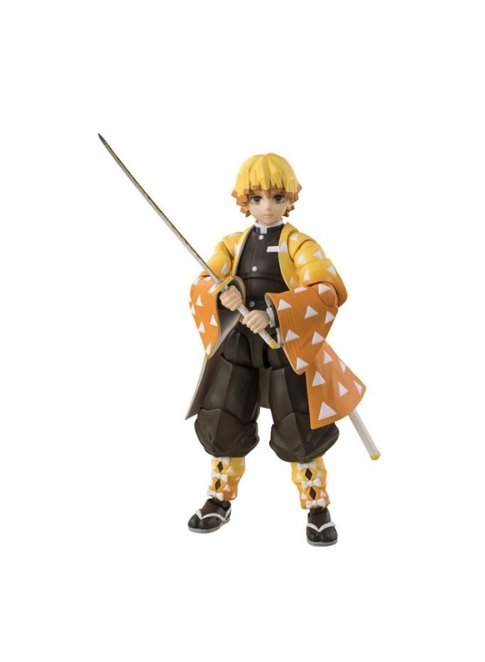 BANDAI TAMASHII S.H.Figuarts Zenitsu Agatsuma "Demon Slayer: Kimetsu no Yaiba" Action Figure - Image 1
