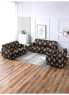 Cortina Sofa Cover One 3 Seater and Two 1 Seater Fully Covered Universal 5 Seater for Living Room Non-Slip Sticky Elastic Stretchable Couch Sofa Set Slipcover Protector, Brown - pzsku/ZC9205ED5A5159D8E873FZ/45/_/1736426597/087b666b-289d-43a0-b727-fc31bc783ff5