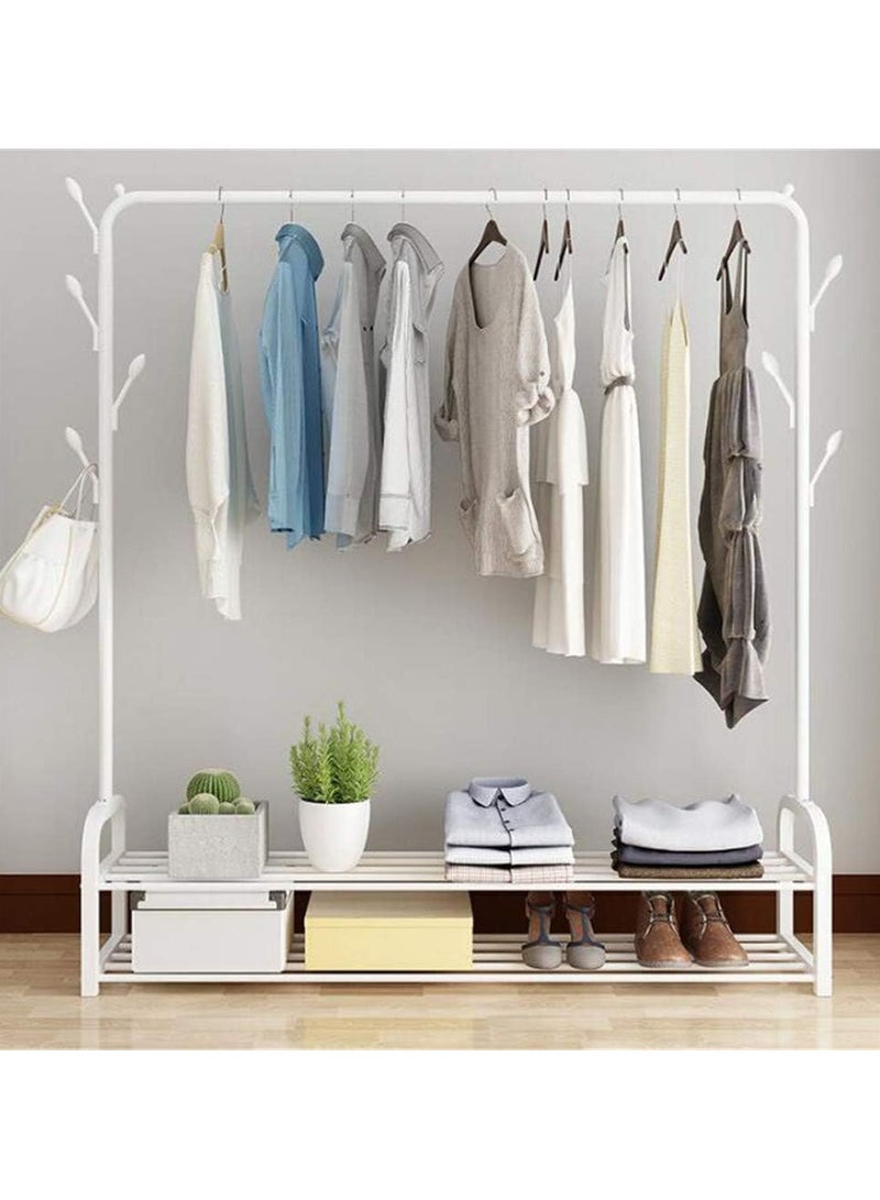 DubaiGallery Floor folding indoor iron wing type clothes rack balcony moving simple sun quilt clothes rack - Image 1