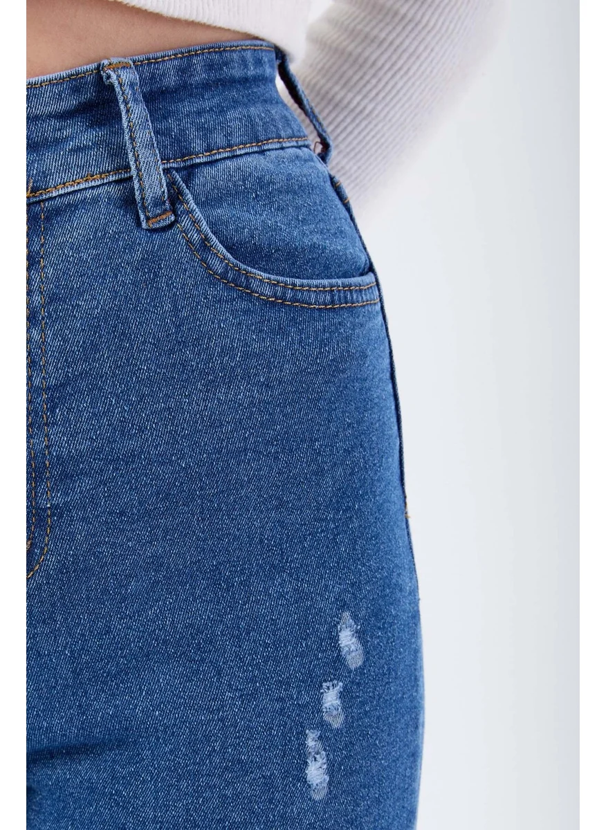Tofisa 23811-BLUE Skinny Lycra Laser Jeans