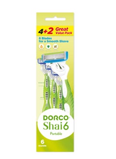 DORCO Dorco Shai6 Women Disposable Razor 4+2  - Image 1