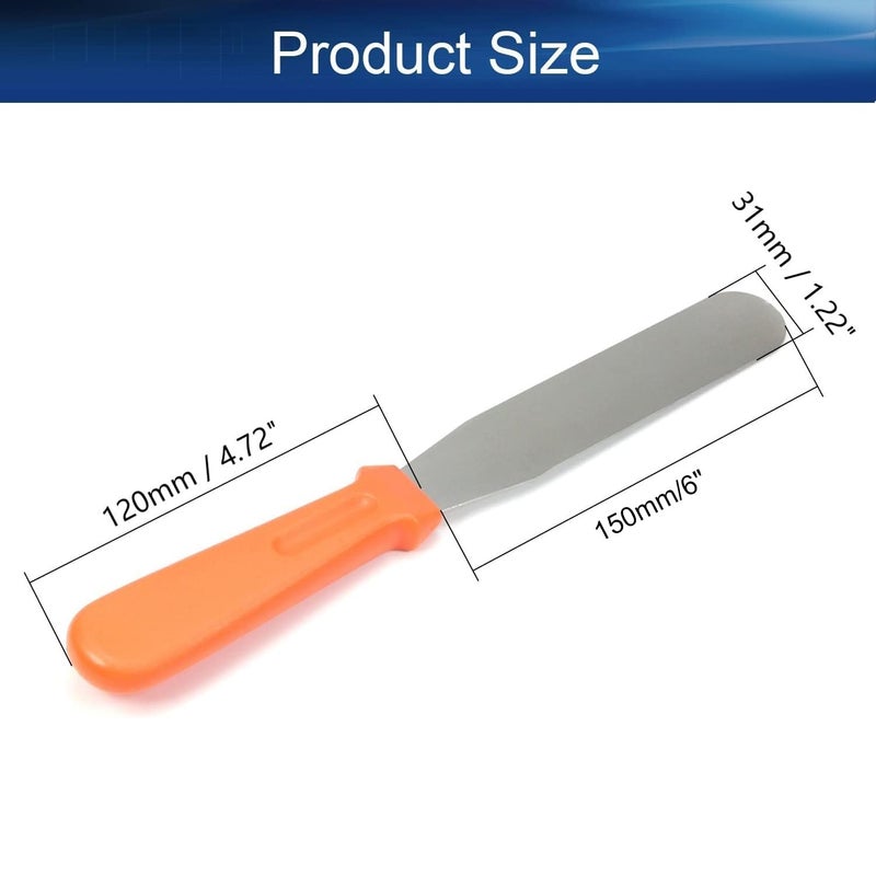 Utoolmart Straight Icing Spatula Stainless Steel 6 Inch Baking Cake Decorating Frosting Spatulas Stripping Tool Gifts for Christmas 1Pcs - Image 2