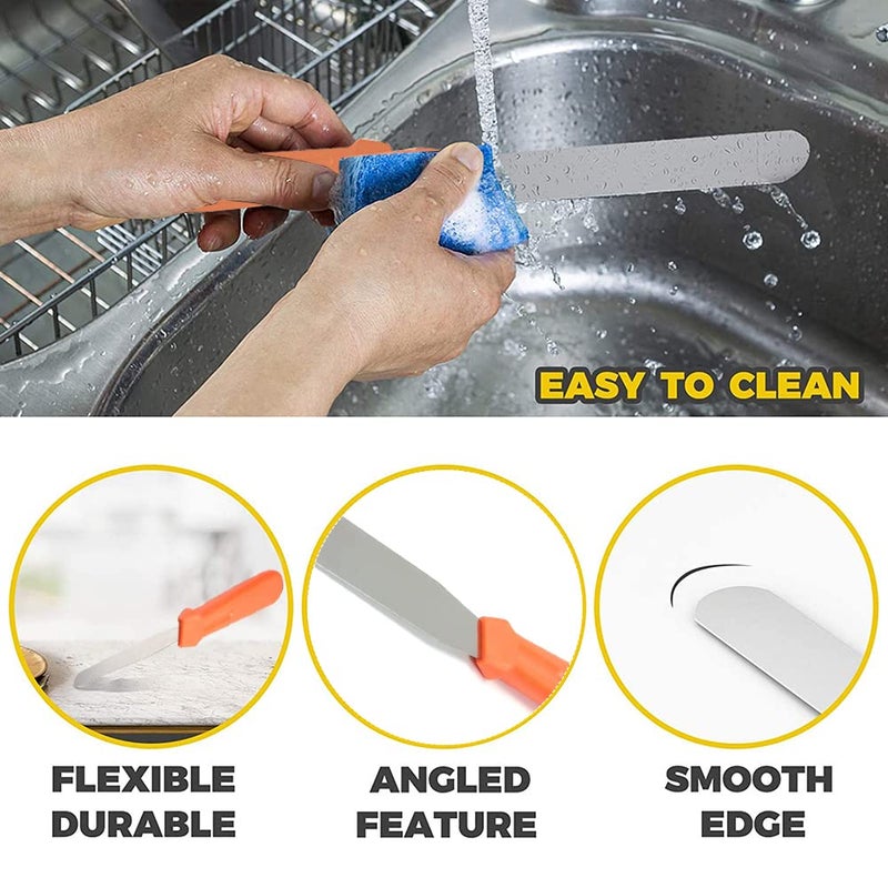 Utoolmart Straight Icing Spatula Stainless Steel 6 Inch Baking Cake Decorating Frosting Spatulas Stripping Tool Gifts for Christmas 1Pcs - Image 5