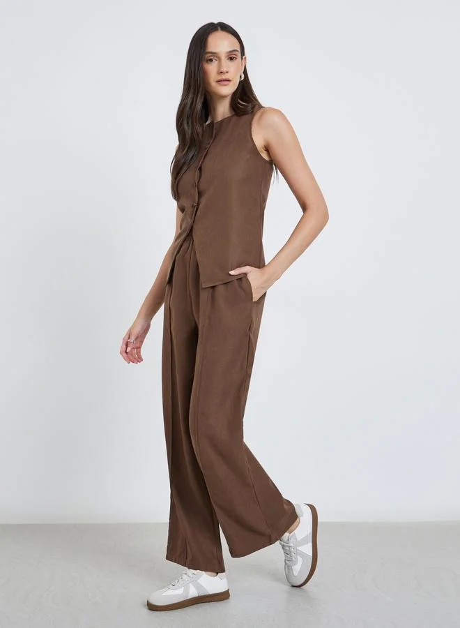 ستايلي بنطال بقصة أرجل واسعة