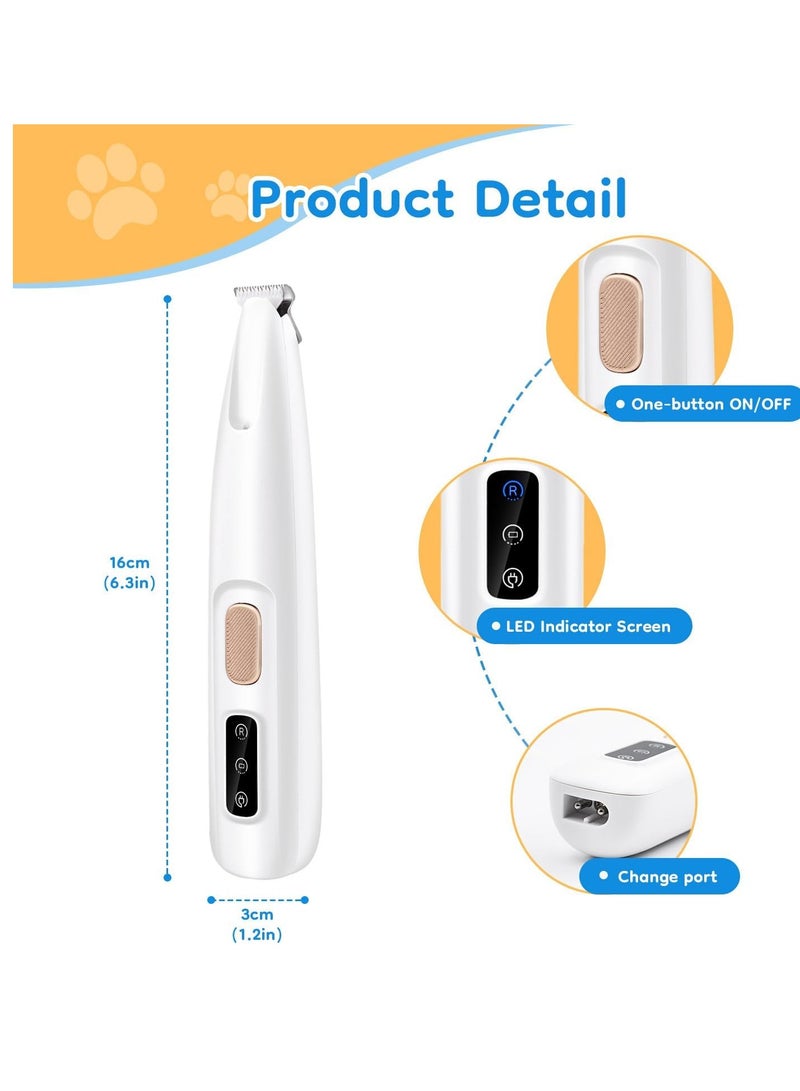 Mcbazel Pet Micro Precision Trimmer, Multifunctional Pet Hair Trimmer Waterproof Rechargeable Shaver with LED Light for Paws Eyes Ears Face Buttocks for Small Dogs and Cats，50dB Quiet Shave. - Image 4