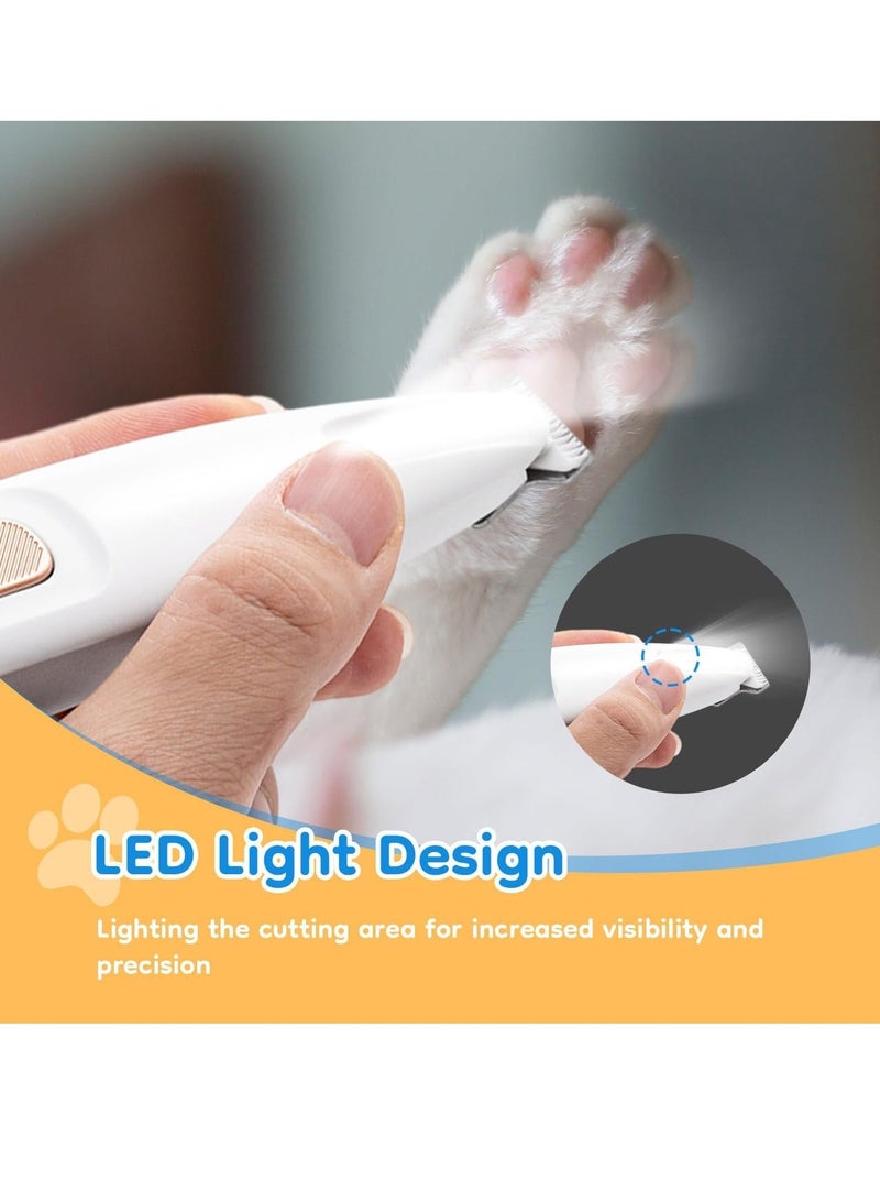 Mcbazel Pet Micro Precision Trimmer, Multifunctional Pet Hair Trimmer Waterproof Rechargeable Shaver with LED Light for Paws Eyes Ears Face Buttocks for Small Dogs and Cats，50dB Quiet Shave. - Image 2