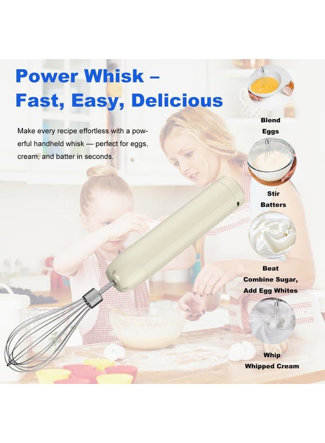 PowCube Electric Kitchen Mixer, Rechargeable Cordless Electric Mixer, Electric Whisk and Immersive Blender for Chopping, Mining and Puree, 4 Speed Mini Electric Chopper, 300ML - Image 4