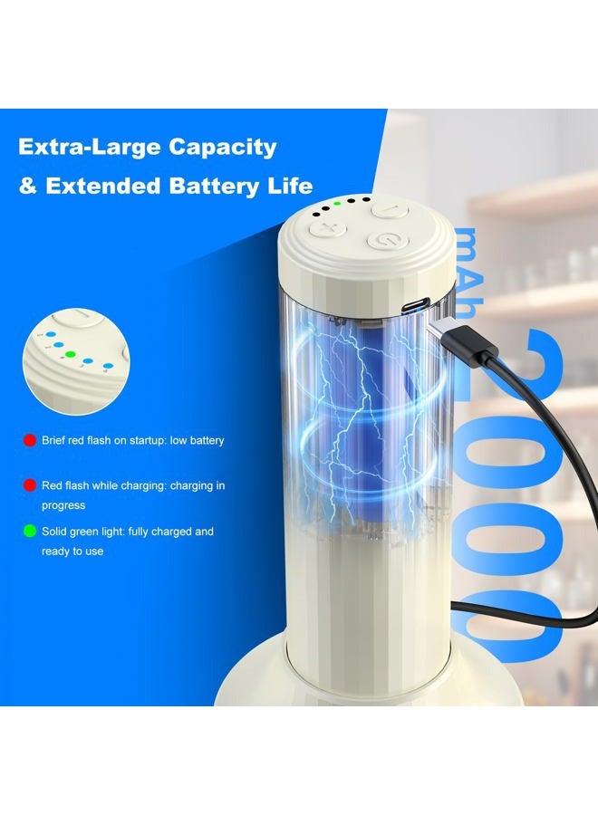 PowCube Electric Kitchen Mixer, Rechargeable Cordless Electric Mixer, Electric Whisk and Immersive Blender for Chopping, Mining and Puree, 4 Speed Mini Electric Chopper, 300ML - Image 5