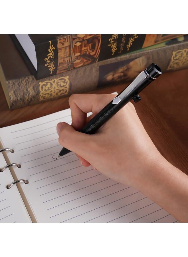 SMOOTHERPRO Bolt Action Aluminium Pen | Ballpoint Pen and Pencil in One with Graphite Alloy Tip, Retractable Twist Design | Compatible with Parker Refill | for Office Sketching (APG01) | Black - Image 5