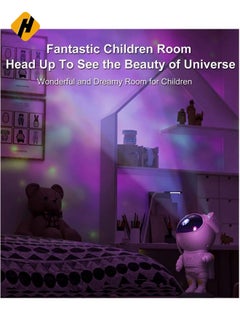 HuHa Starry Night Light Projector Astronaut LED Projection Lamp with Remote Control, Adjustable Head Angle,Gift for Kids Adults Home Party Ceiling Decor  - Image 4