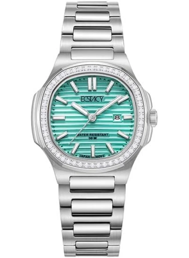 إكستاسي ECSTACY Women's Watch, Analog Display and Stainless Steel Strap - E24505-SBSL, Silver
