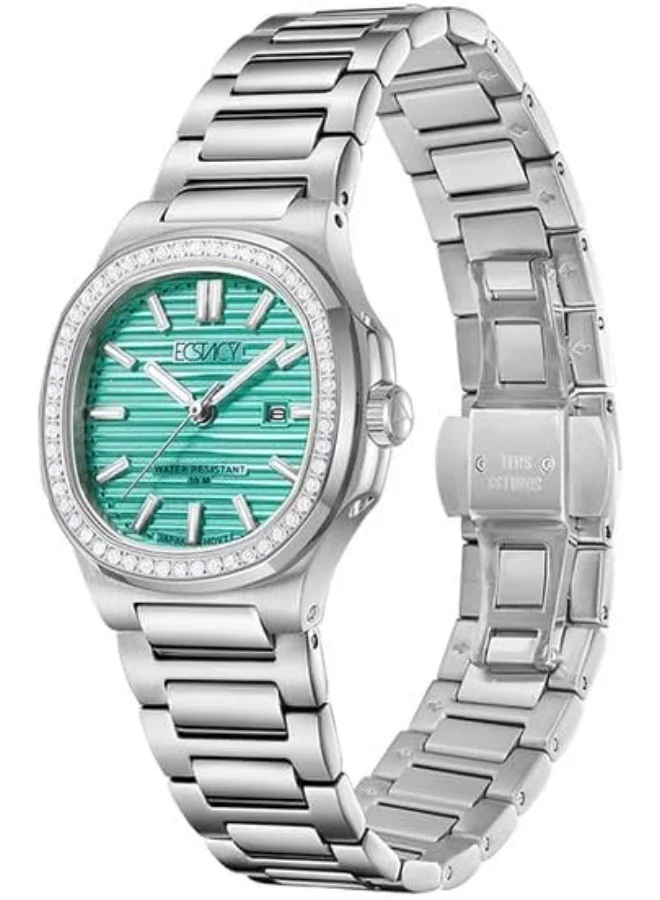 إكستاسي ECSTACY Women's Watch, Analog Display and Stainless Steel Strap - E24505-SBSL, Silver