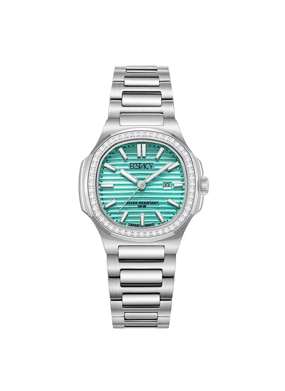 ECSTACY ECSTACY E24505-SBSL Women Analog Display Watch & Stainless Steel Strap Silver