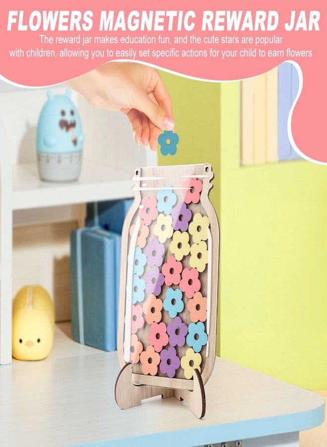 Loyanger Magnetic Reward Jar, Flower Reward Jars for Kids, Personalized Rewards Jar Reward' Chart for Classroom, Home, Reward. Jars System for Behavior Management Classroom Tools - Image 3