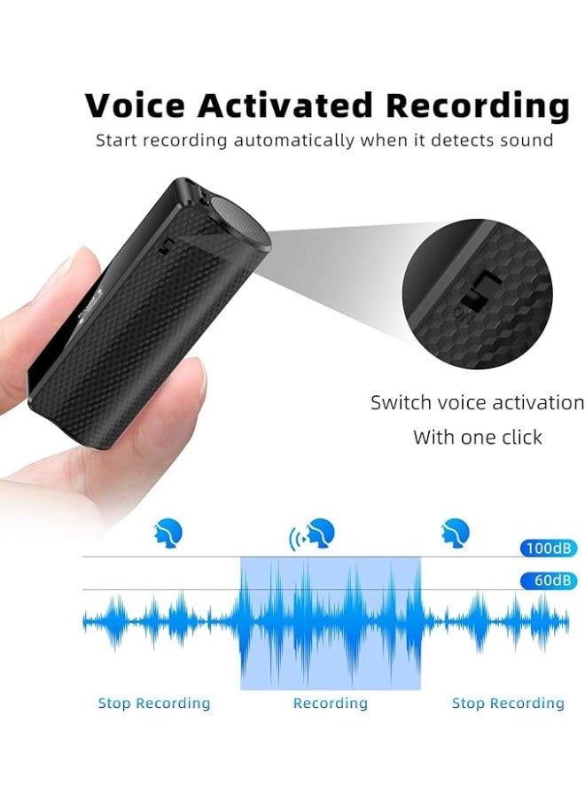 64G Magnetic Voice Recorder with AI-Intelligent Triple Noise Reduction,35 Days Continuous Recording Device,Voice Activated Audio Recorder,Digital Voice Recorder for Meetings/Interviews/Classroom