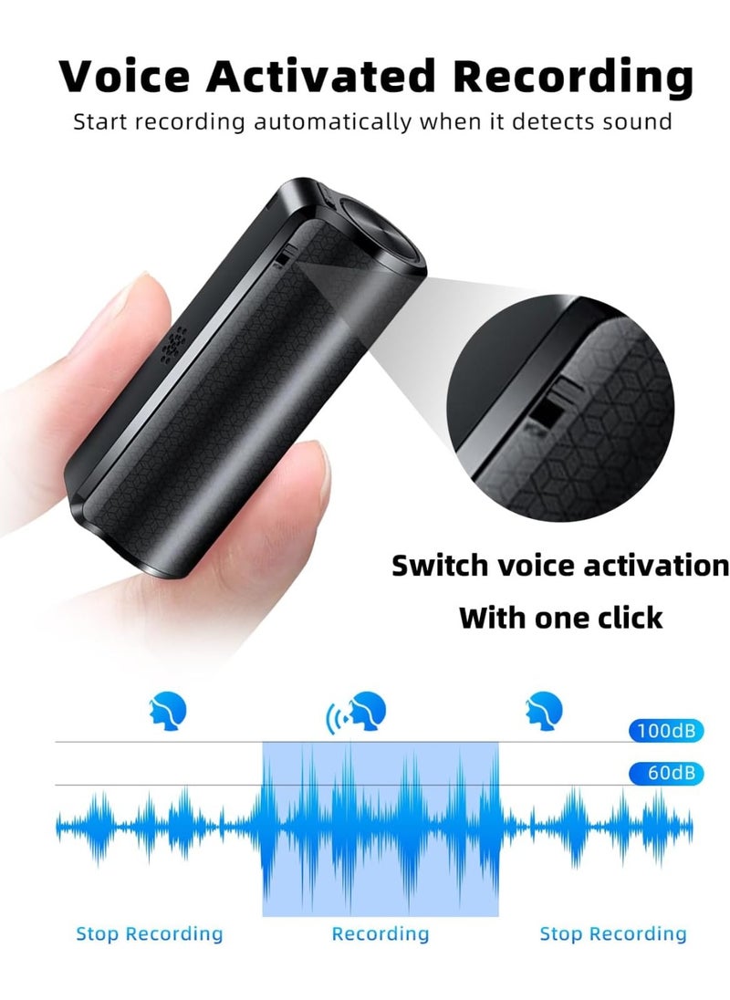 64G Magnetic Voice Recorder with AI-Intelligent Triple Noise Reduction,35 Days Continuous Recording Device,Voice Activated Audio Recorder,Digital Voice Recorder for Meetings/Interviews/Classroom