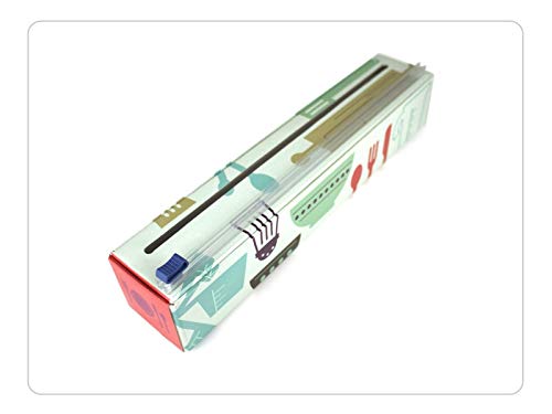 ChicWrap Chicwrap Cook's Tools Refillable Plastic Wrap Dispenser - Includes 12" x 250' Roll Professional Grade Disposable Plastic Wrap - Reusable Dispenser w/Slide Cutter - Ideal Dispenser & Saves Money  - Image 3