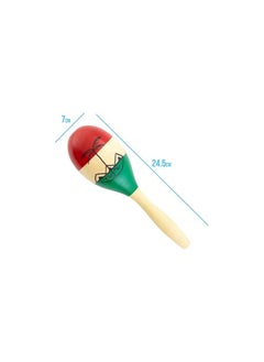 World Rhythm MAR56-NT Natural Hand Painted Wooden Maracas - Full Size Pair  - Image 4