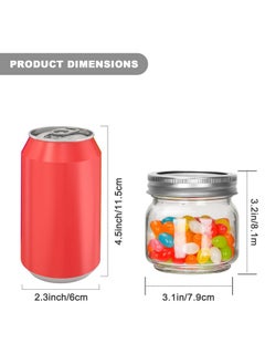 Eathtek Eathtek Small Mason Jars 8oz/240ml with Regular Lids, 6 Pack Glass Canning Jars With Labels, Mini Glass Jars for Jam Jelly Spice Honey Herbs, Wedding Shower Favors Food Storage Candle Jars  - Image 5