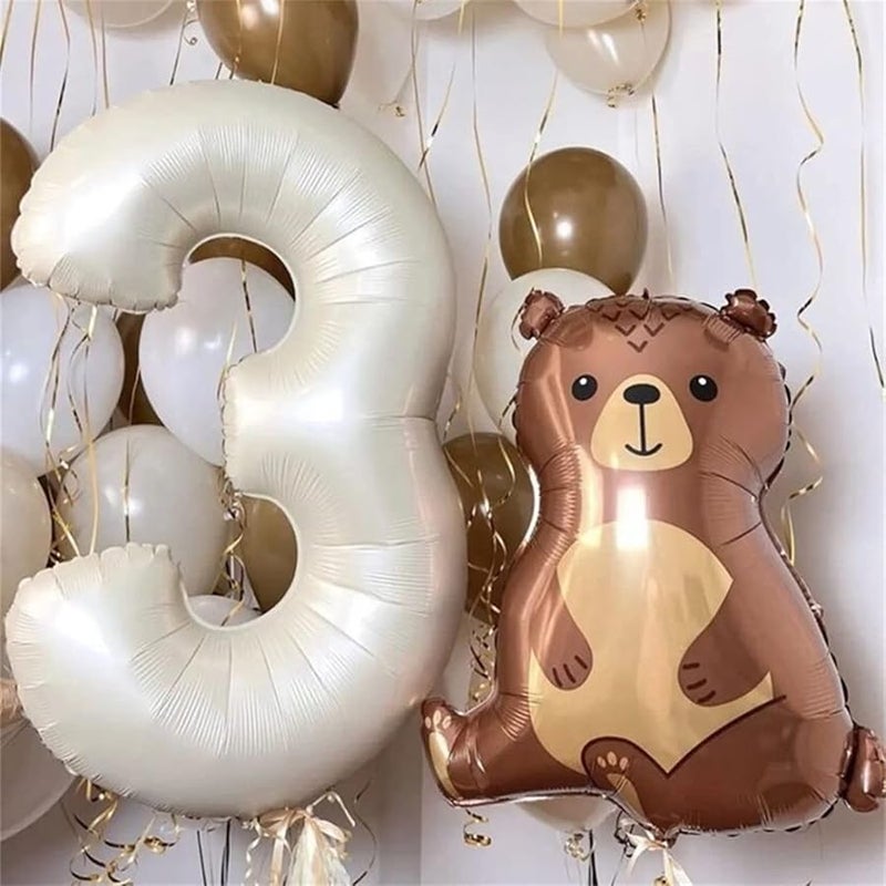 Beige Number 30 Birthday Balloons - Image 4