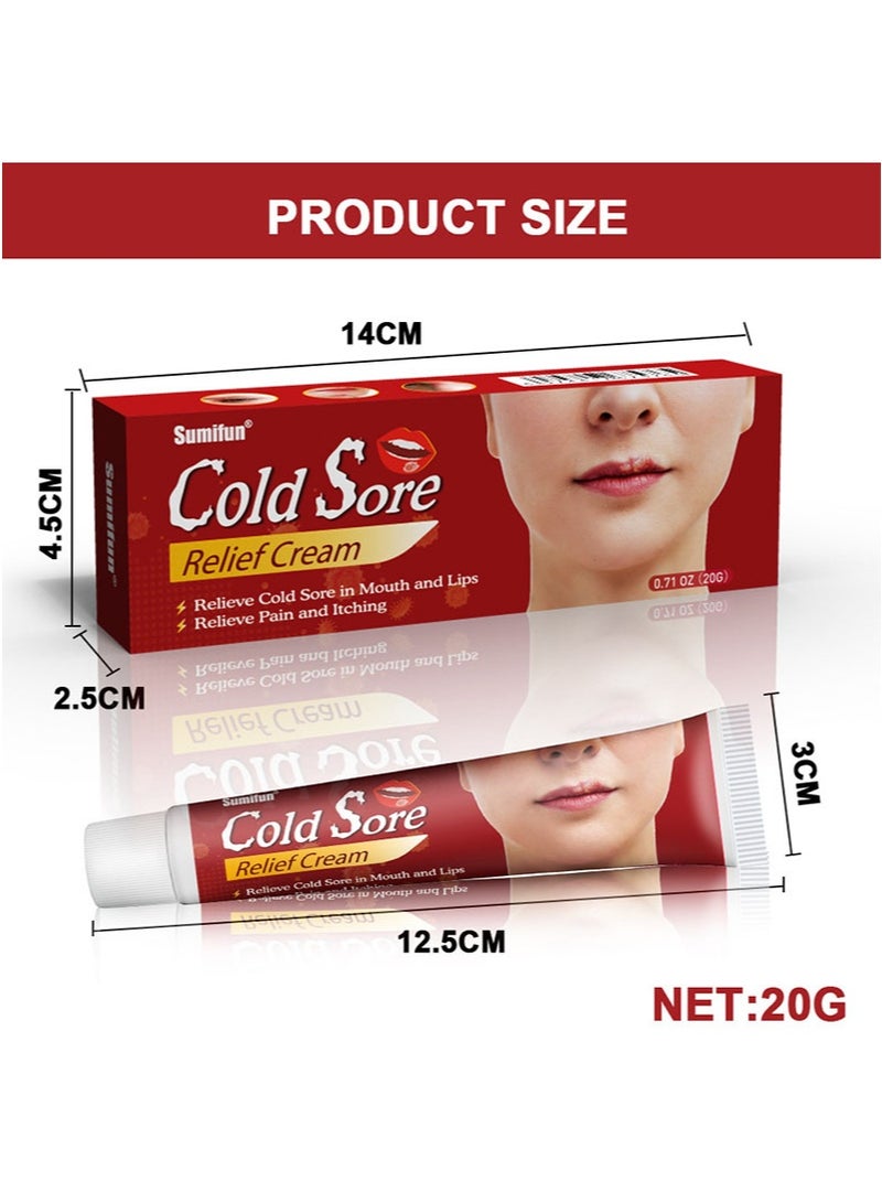 سوميفون كريم لتخفيف القروح الباردة، قطعتين، يخفف القروح الباردة في الفم والشفاه، يخفف الألم والحكة، يوفر تبريدًا فوريًا وتسكينًا للألم، مناسب للشفاه (20 جم + 20 جم) - Image 5