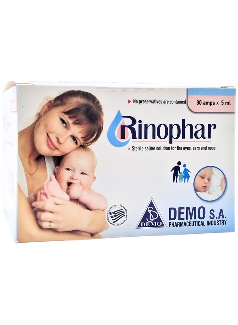 RINOPHAR SALINE SOLUTION FOR NEBULISATION 5ML 30'S