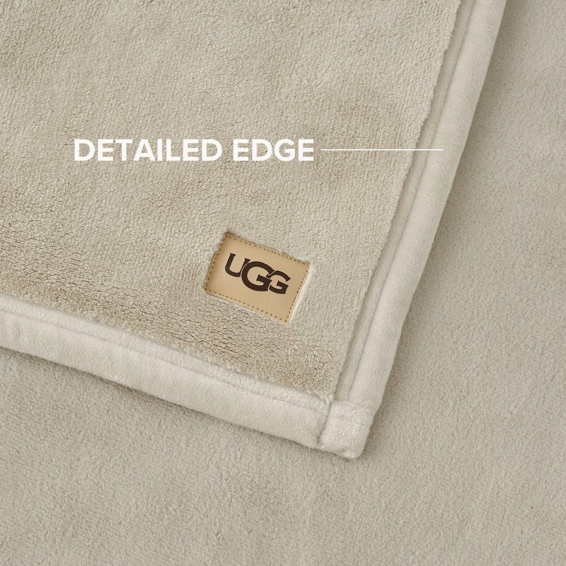 UGG Coco Plush Fleece Throw Blanket â€“ Soft & Cozy Blanket for Couch, Bed & Sofa, Perfect for Home Decor, House Warming Gifts or Luxurious Birthday Gifts for Women, 50" x 70", Ivory Shoreline - Image 3