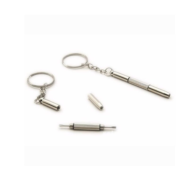 ZEVON ZEVON 3 In 1 Screwdriver Keychain Compact Pocket Mini DIY Screwdriver Kit with Keychain for Eyeglass Sunglass Watch Jewellery Electronics Toy Repair Kit KidsAdults  - Image 1