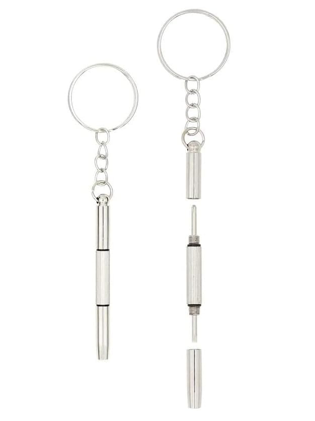 ZEVON ZEVON 3 In 1 Screwdriver Keychain Compact Pocket Mini DIY Screwdriver Kit with Keychain for Eyeglass Sunglass Watch Jewellery Electronics Toy Repair Kit KidsAdults  - Image 5