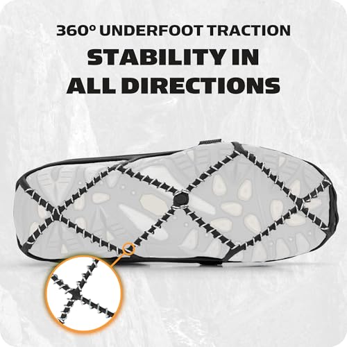 Yaktrax أحذية يكتراكس برو لل traction للمشي، الجري، أو التنزه على الثلج والجليد (1 زوج)، كبير جداً - Image 5