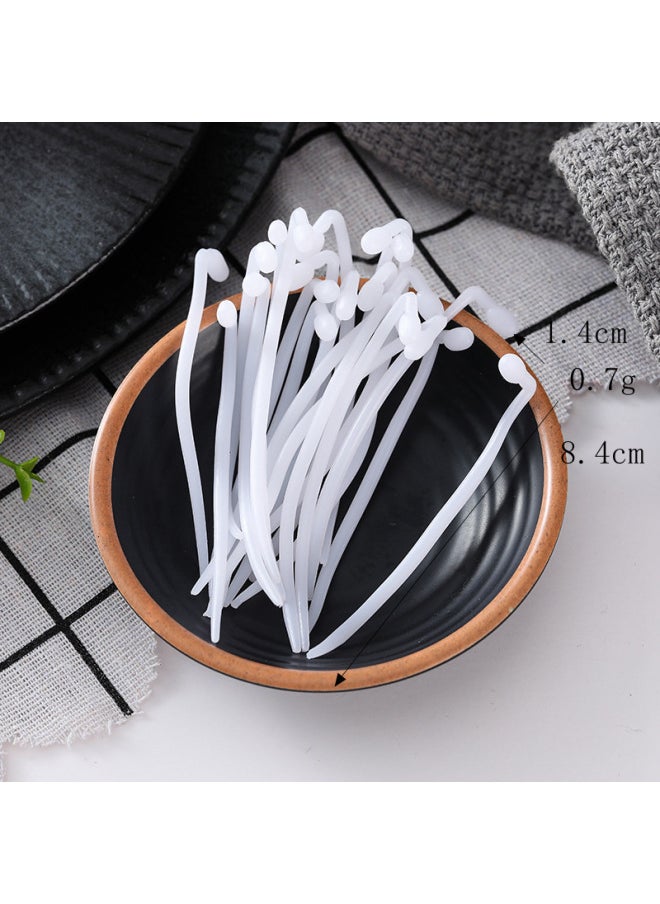 null - Simulation Soybean Model Bean Sprout Props Dutch Bean Four-season Bean Kidney Bean Flat Bean Fresh Bean Horn Mushroom Set Decoration-Color:White Bean Sprouts-small Head - Image 1