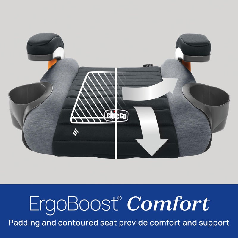 Chicco GoFit ClearTex Backless Booster Car Seat, Travel Booster Seat for Car, Portable Car Booster Seat for Children at Least 4 Years Old and 40-110 lbs. | Orchid/Navy - Image 2
