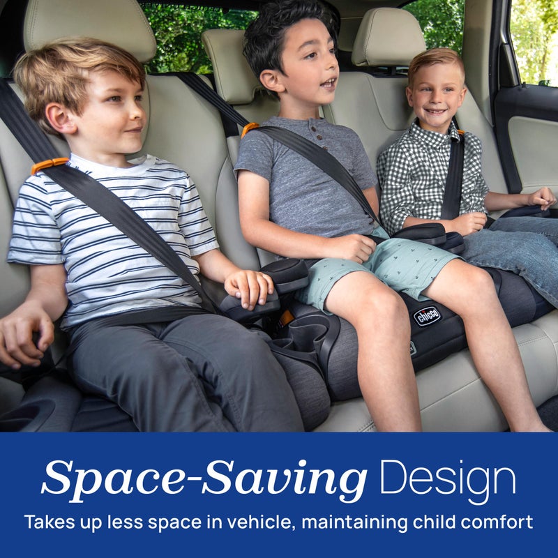 Chicco GoFit ClearTex Backless Booster Car Seat, Travel Booster Seat for Car, Portable Car Booster Seat for Children at Least 4 Years Old and 40-110 lbs. | Orchid/Navy - Image 3
