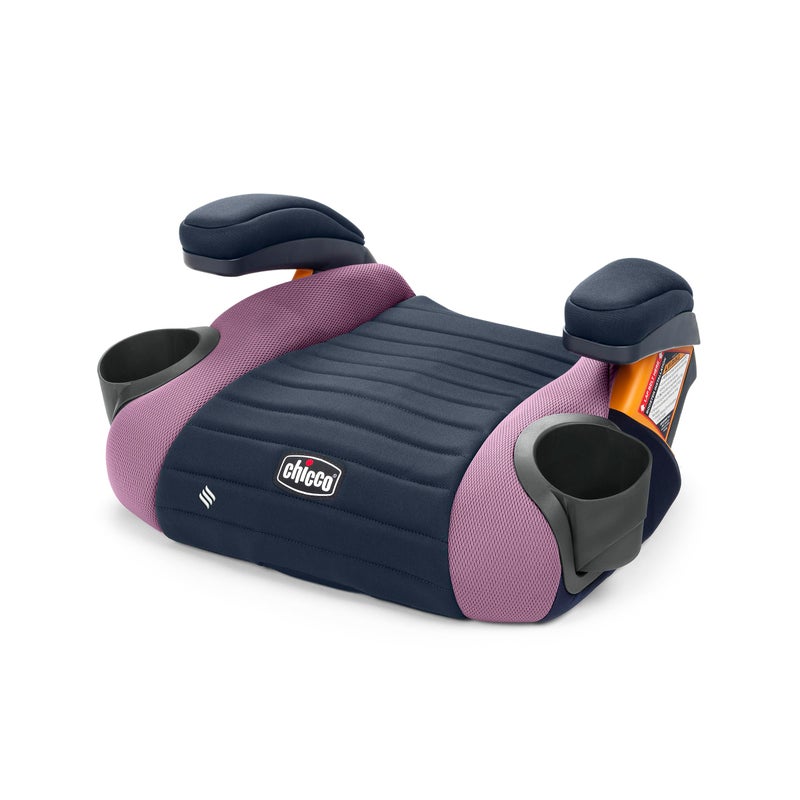 Chicco GoFit ClearTex Backless Booster Car Seat, Travel Booster Seat for Car, Portable Car Booster Seat for Children at Least 4 Years Old and 40-110 lbs. | Orchid/Navy - Image 1