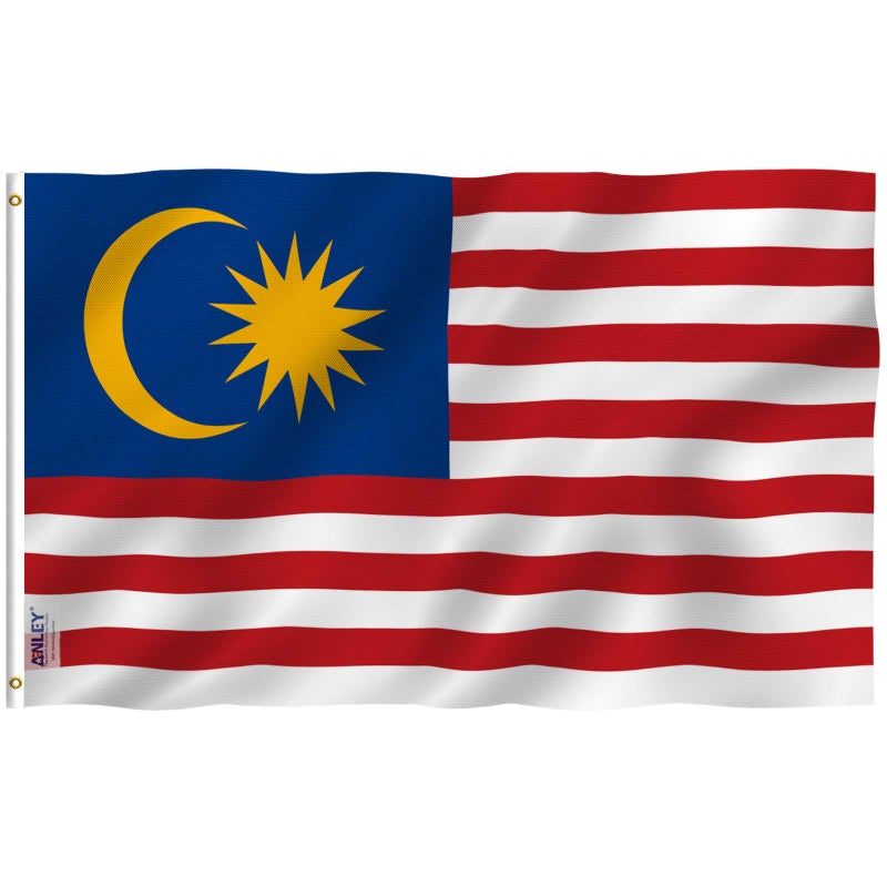 ANLEY Fly Breeze 3x5 Feet Malaysia Flag Vivid Color and Fade Proof Canvas Header and Double Stitched Malaysia Flags Polyester with Brass Grommets 3 X 5 Ft - Image 2