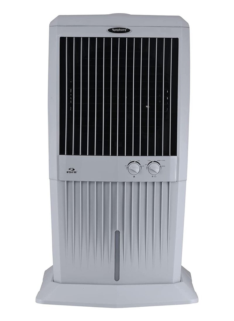 SYMPHONY - Symphony Storm 70XL Desert Air Cooler For Home with Honeycomb Pads, Powerful Fan, i-Pure Technology and Low Power Consumption (70L, Grey) - Image 1