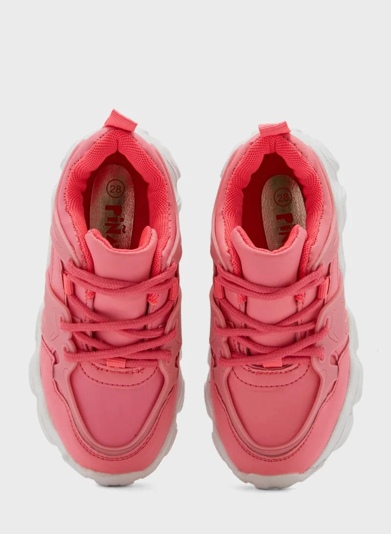 Pinata Flourescent Lace Trainer