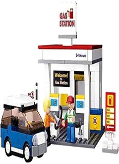Toys Sluban SlubanM38-B0568 Gas Station Building Bricks Set 