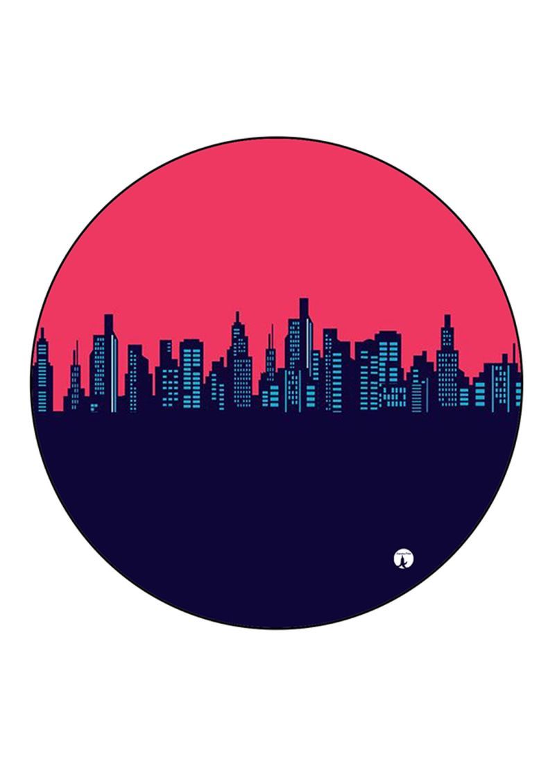 RKN City Printed Mouse Pad Round  Multicolour
