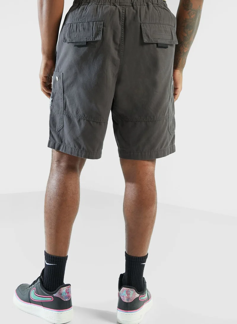 izzue Washed Canvas Cargo Shorts