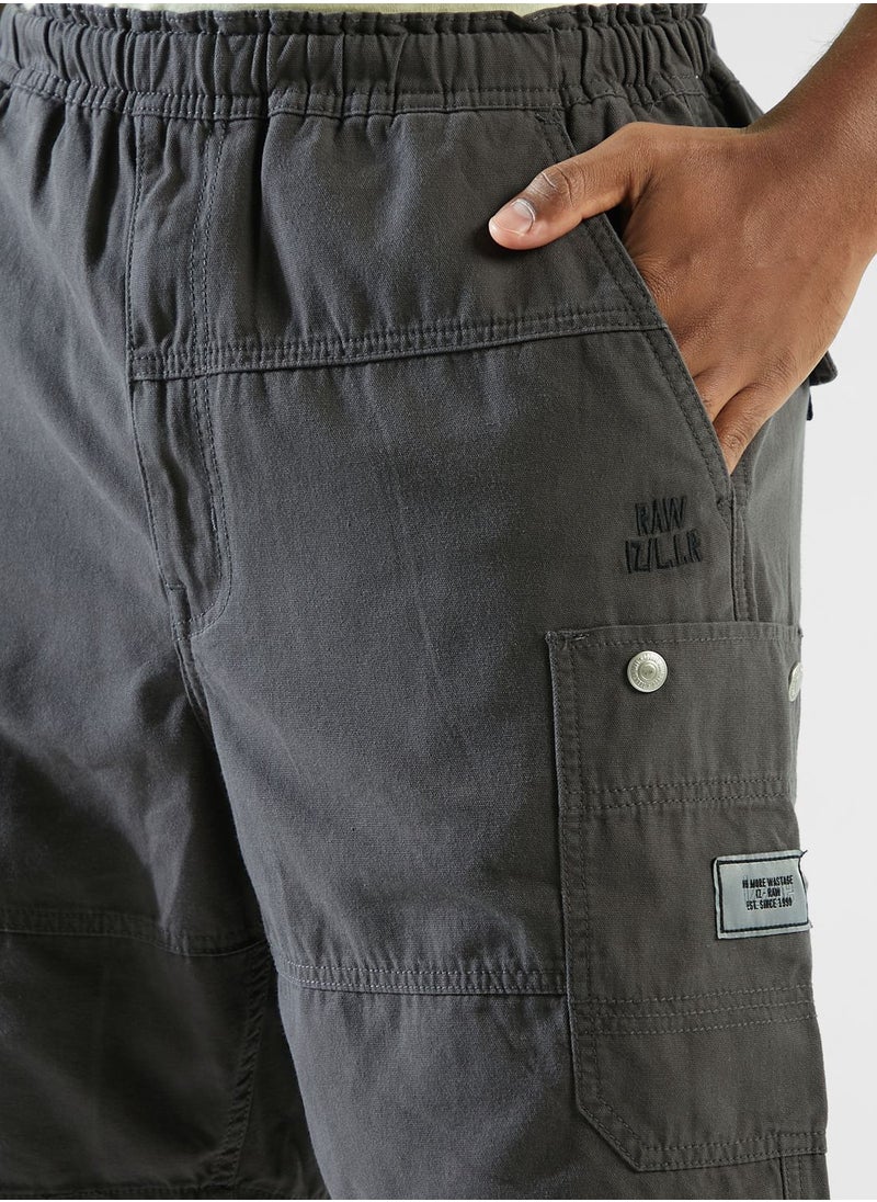 izzue - Washed Canvas Cargo Shorts - Image 1