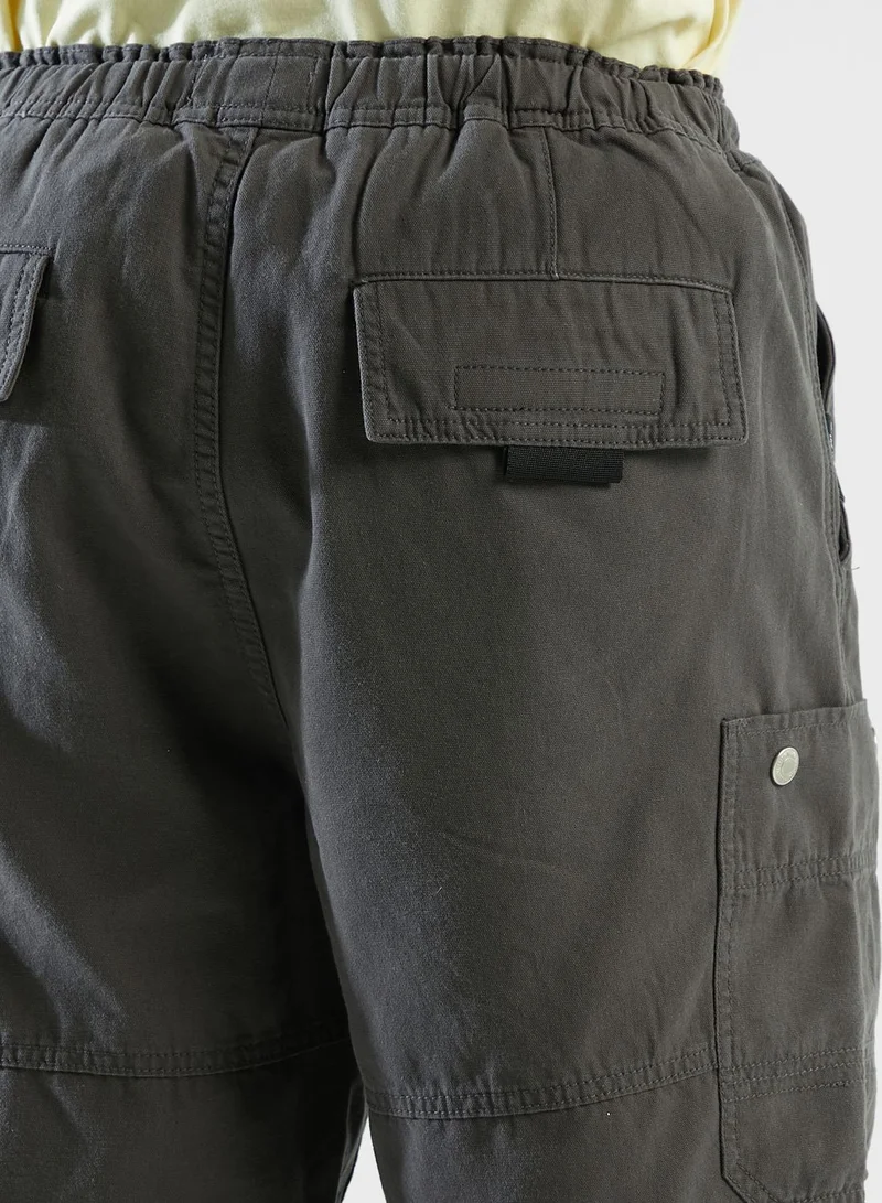 izzue Washed Canvas Cargo Shorts