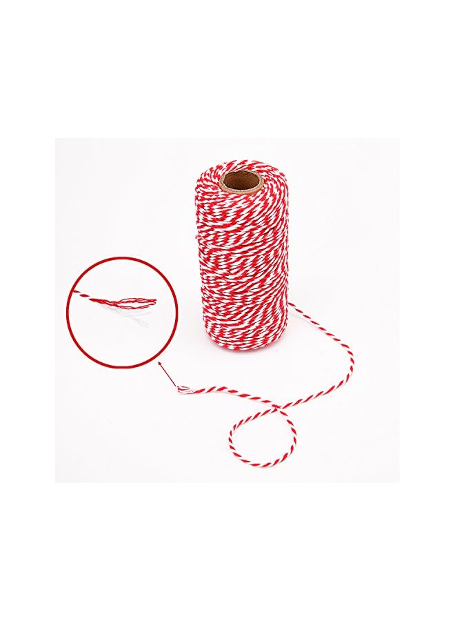The Bros 3 Roll Christmas Twine Cotton String Rope Cord for Gift Wrapping, Arts Crafts, 984 Feet (Multicolor A) - Image 3