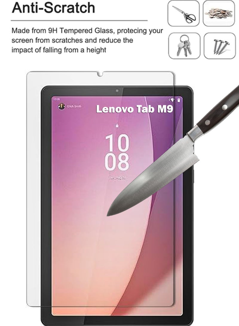 Lenovo Tab M9 9.0 inches - Tempered Glass Screen Protector - Premium HD Delicate Touch , Higher Transparency , Easy to Install ,Anti-scratch and Bubble-free Screen Protector - Clear - Image 2